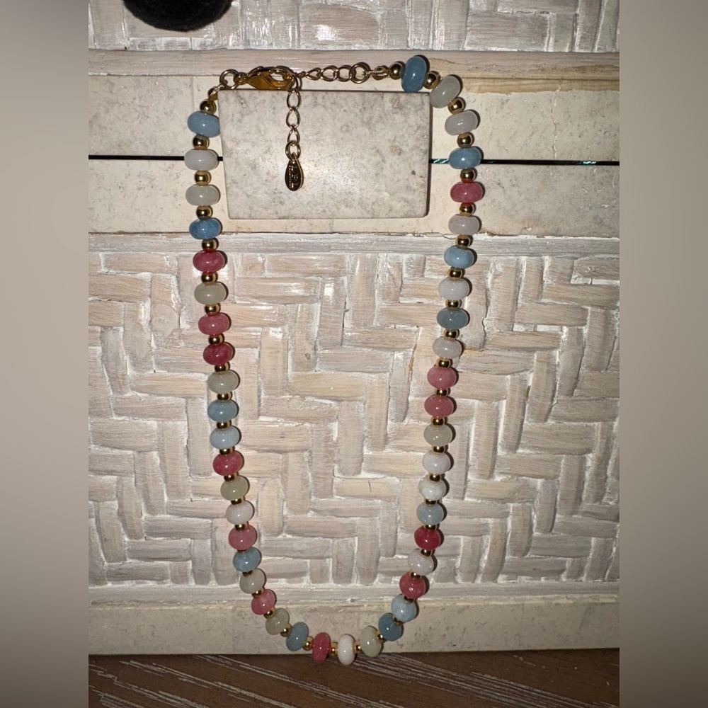 Candy Bead Multicolor Beaded Necklace Authentic Stones 14k Gold Filled Beads